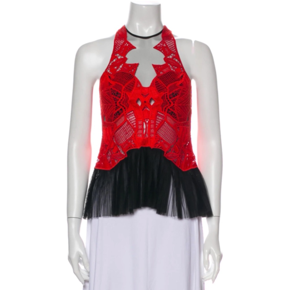 Jonathan Simkhai Lace Pattern Blouse